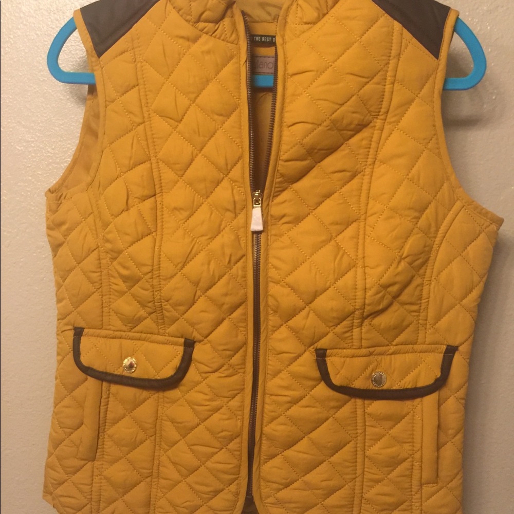 Mustard Yellow tufted vest